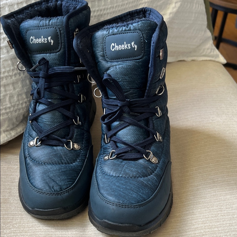 Cheeks Navy Kids Boots